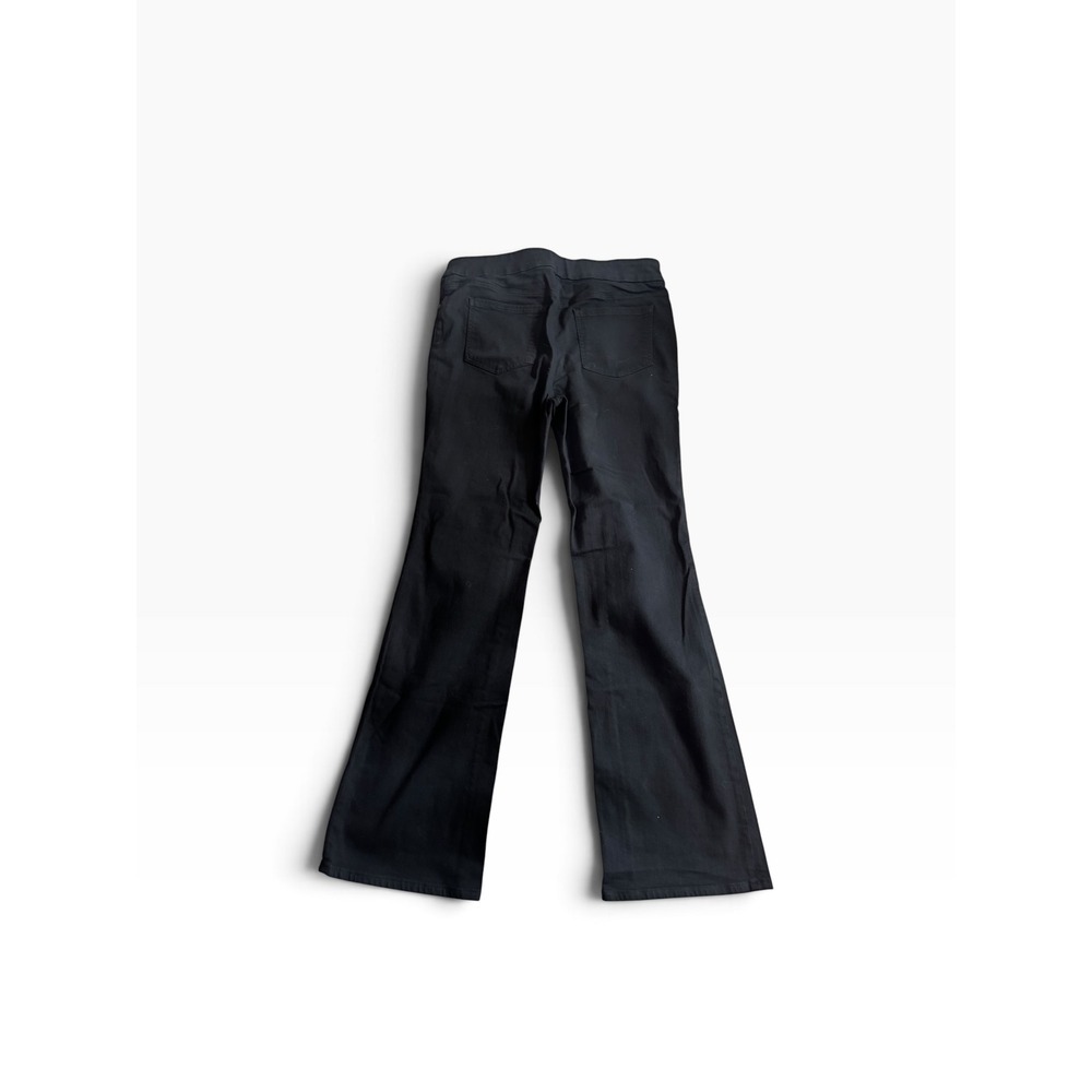 Chico's Pull On Slim Boot Pants 10R Black Denim Stretch Workwear